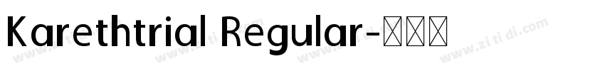 Karethtrial Regular字体转换